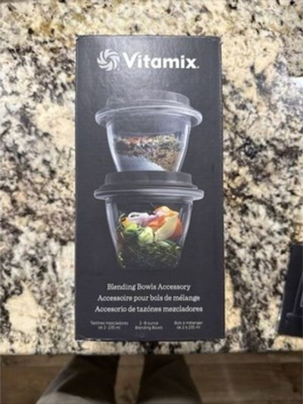 Vitamix Blending Bowls Accessory 2x 8 oz Clear/Black VM0192 066192-04